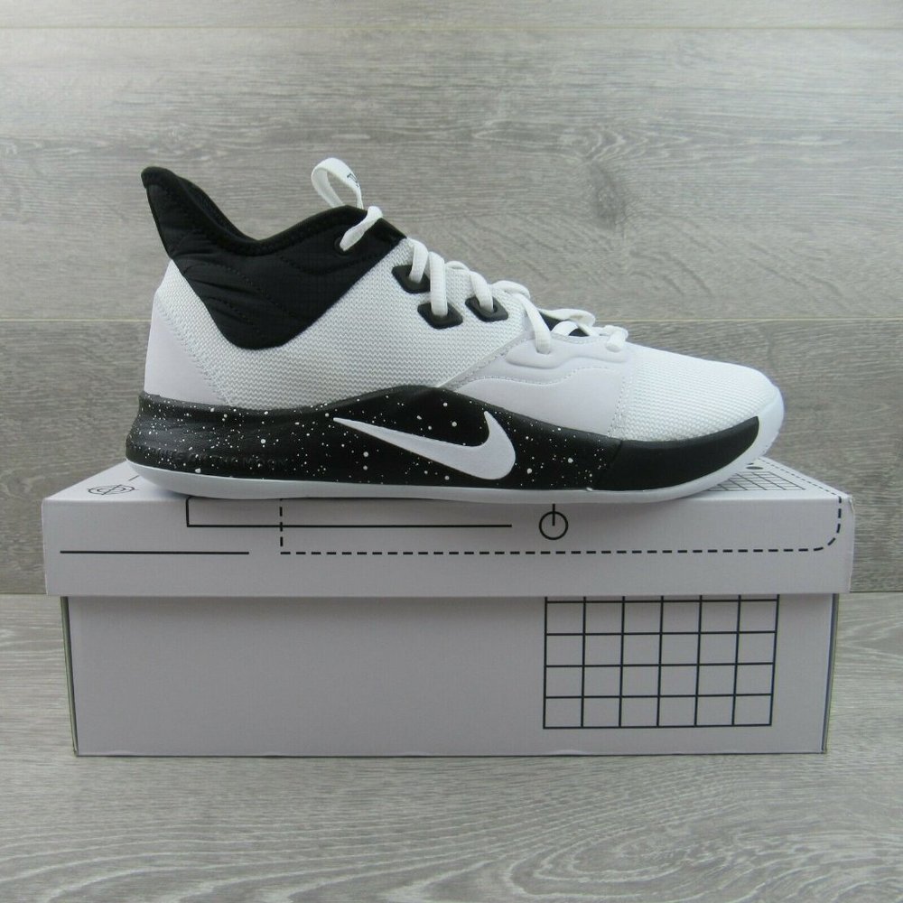 Nike PG 3 TB White Black Basketball Shoes - Picture 2 of 8